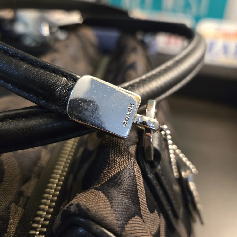Coach Madison Op Art Sateen Mini Satchel - Picture 11 of 15